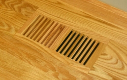 Wood Vent Floor Register Trimline Flush Frameless