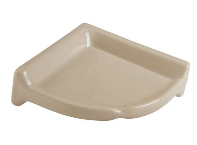 CS88FB Flatback Large Ceramic Corner Shower Shelf 8 x 8 Nominal by HCP Industries