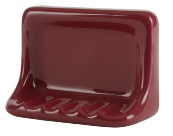 H46FB Flatback Ceramic Soap Dish for Tile Showers and Baths 4 x 6 by HCP Industries