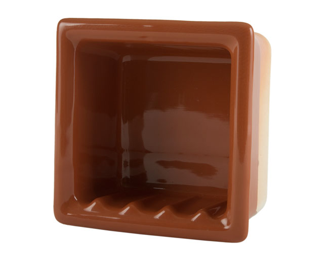 H66R Ceramic Recessed Soap Dish for Tile Showers and Baths 6 x 6 by HCP Industries