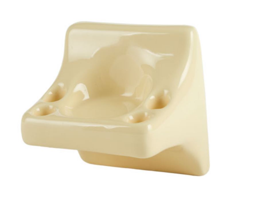 TB44 Ceramic Toothbrush Holder Flatback by HCP Industries