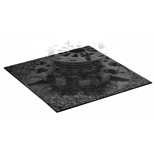 Arkimede Raised Floor System Noise Reduction Base Rubber Pad by PSC